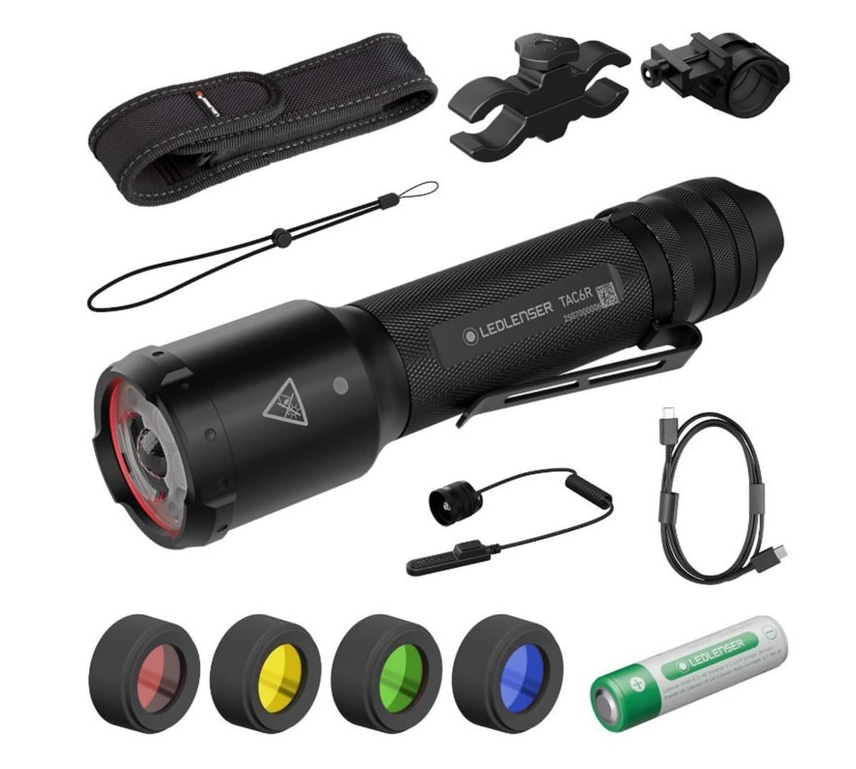 Zestaw myśliwski Ledlenser TAC6R z czarną walizką