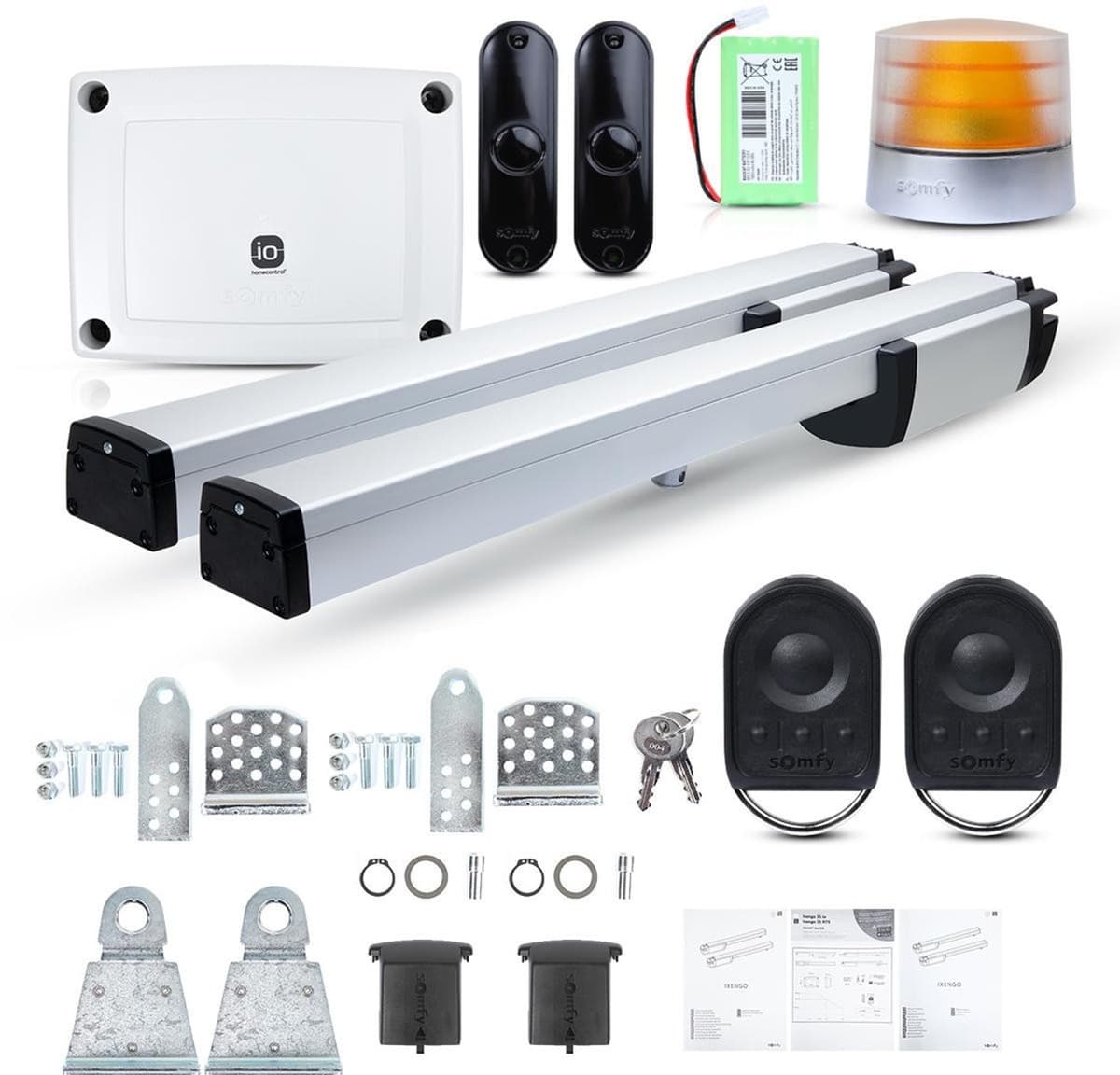 Zestaw napędu Somfy Ixengo L 3S+ IO Comfort Pack do bram dwuskrzydłowych 8 m