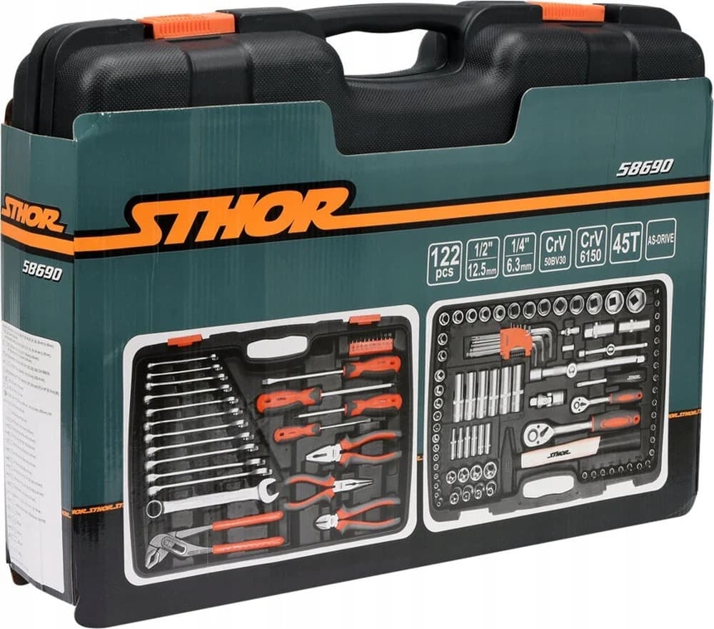 Zestaw narzędziowy 1/2" 122cz XXL STHOR 58690