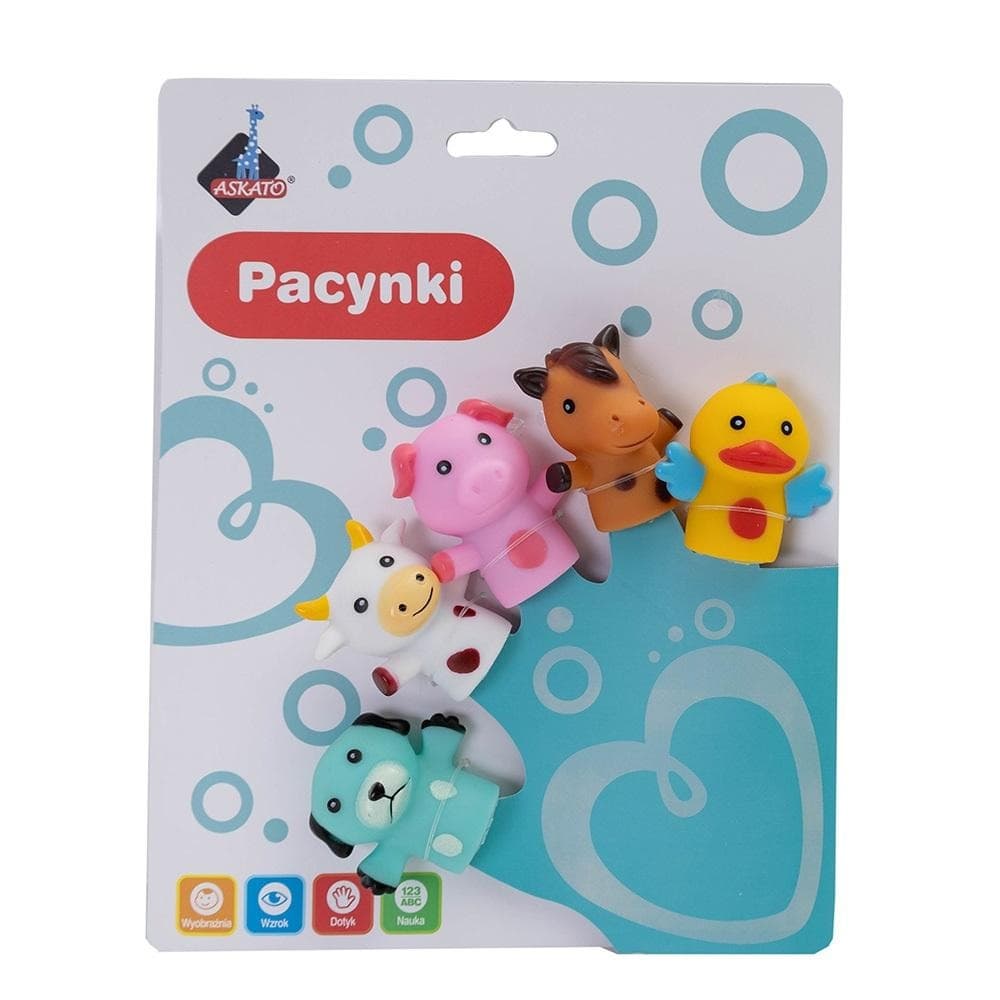 Zestaw pacynek na palce zwierzęta z farmy 5 sztuk