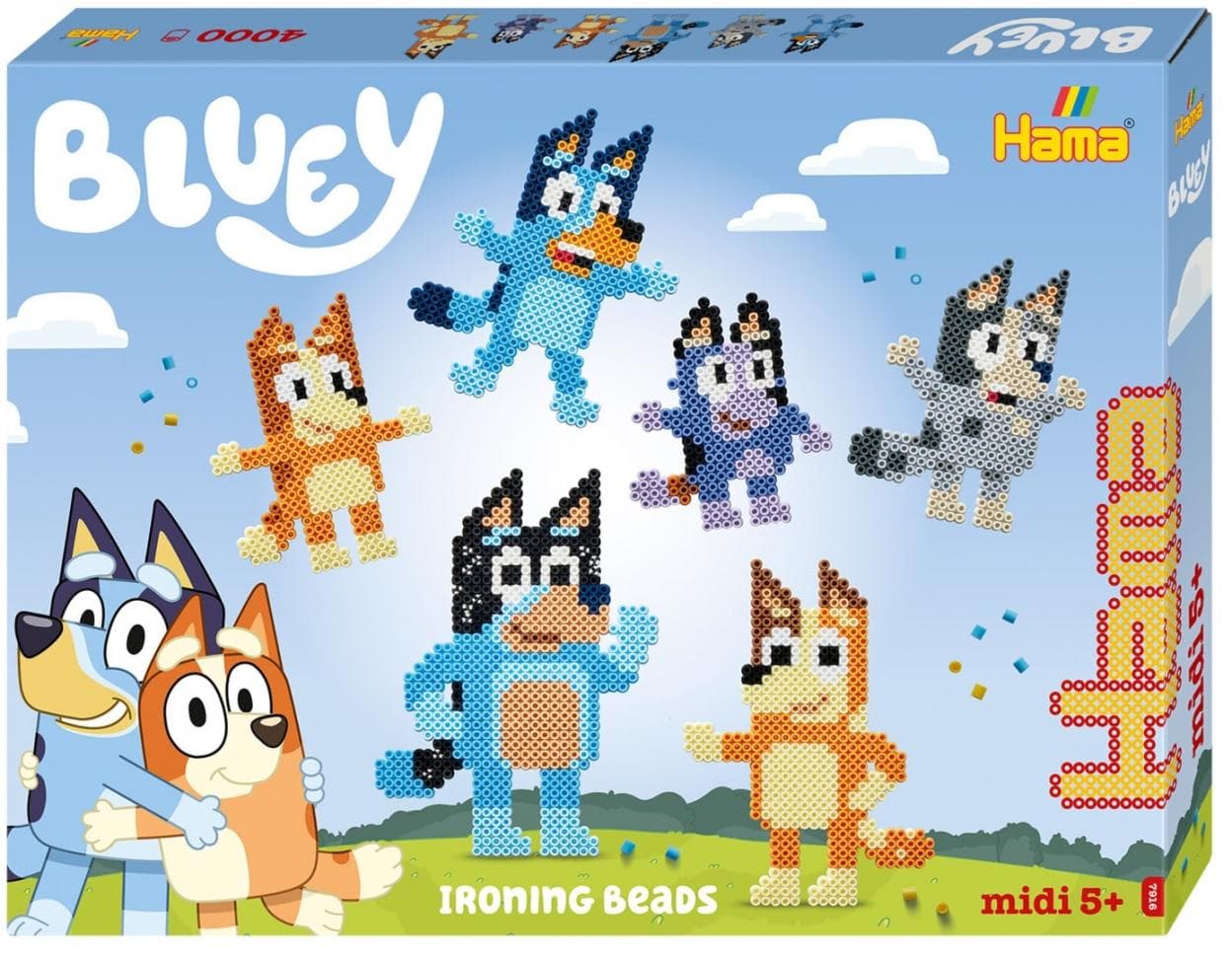 Zestaw Prezentowy Bluey - Koraliki HAMA do prasowania 4000 szt.