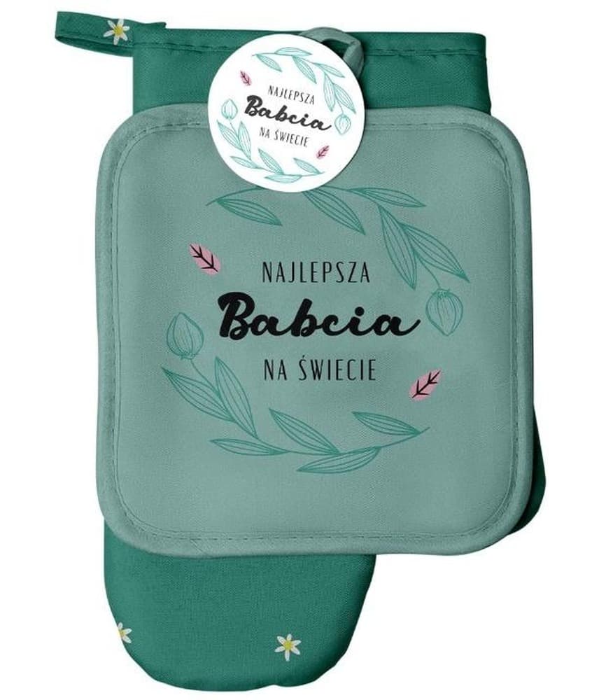 Zestaw prezentowy dla Babci Rękawica i łapka kuchenna
