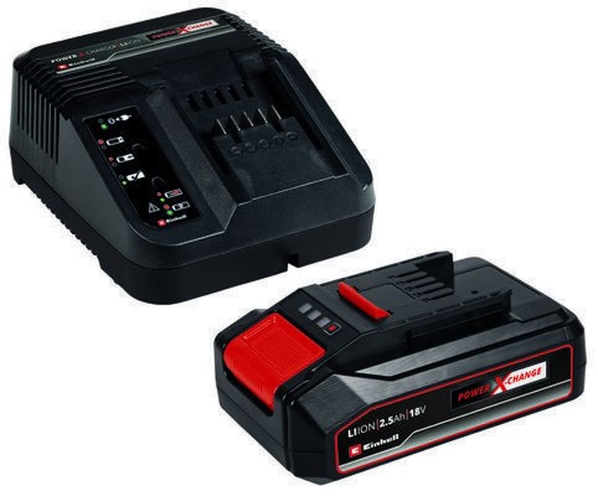 Zestaw startowy Einhell 18V PXC: Akumulator 2,5Ah i Ładowarka