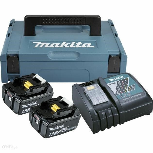 Makita Zestaw zasilający 18V 2x5,0Ah z ładowarką w Makpac