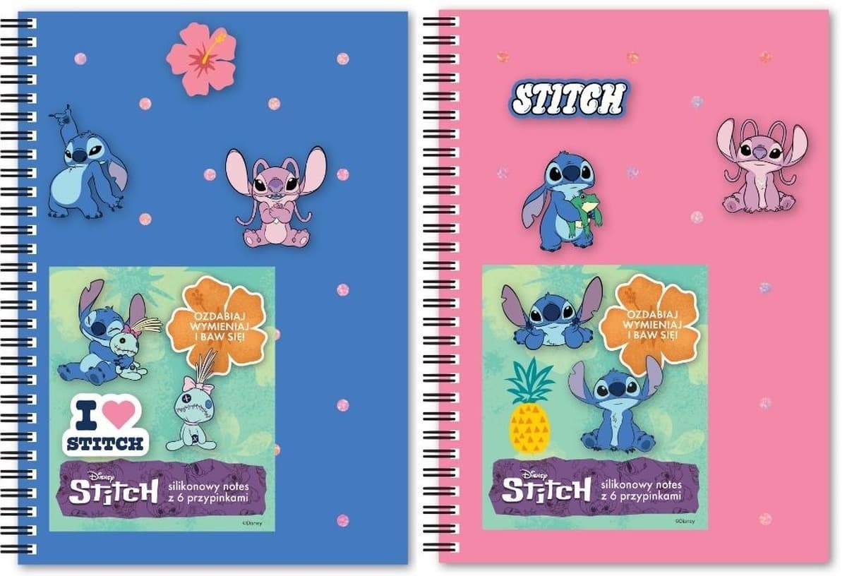 Zeszyt A5 na spirali 80 kartek kratka Stitch mix