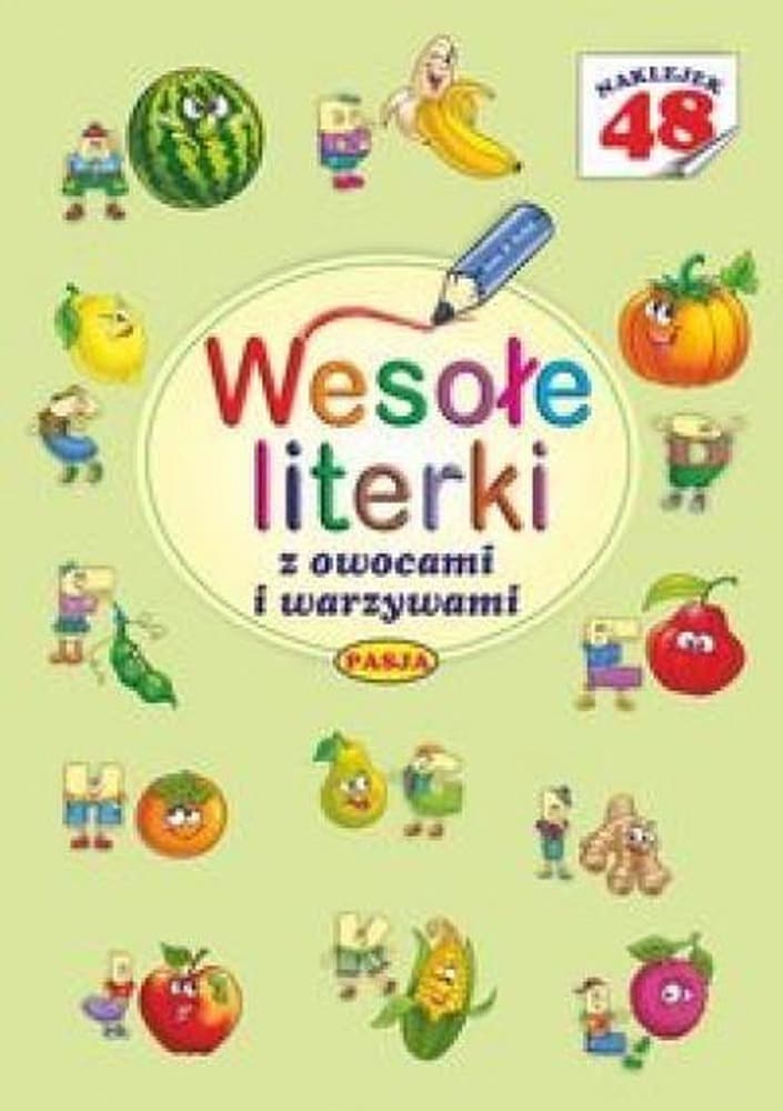 Zeszyt dla dzieci Wesołe Literki z owocami i warzywami