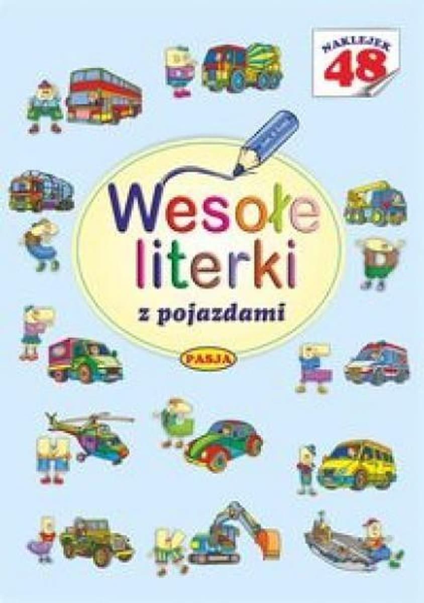 Zeszyt dla dzieci Wesołe literki z pojazdami
