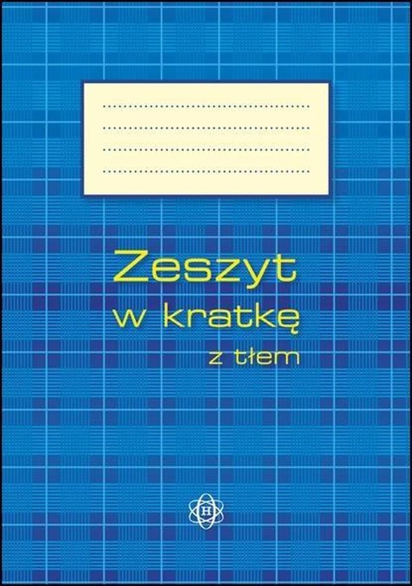 Zeszyt do nauki pisania w kratkę z tłem