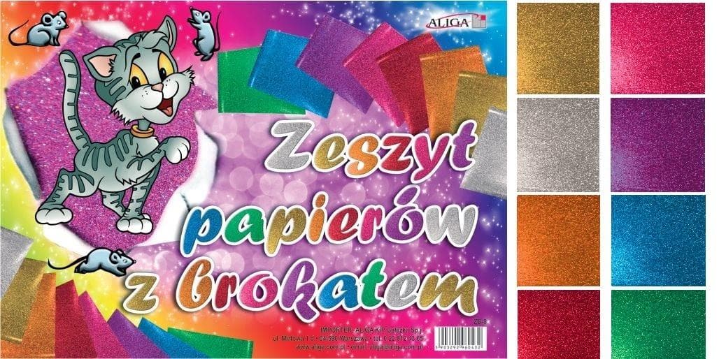 Zeszyt papierów z brokatem (B-5)