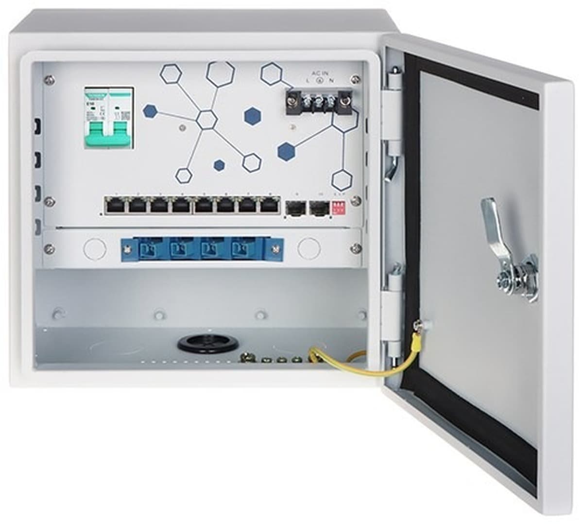 Zewnętrzny punkt dystrybucji kamer Expert-PoE/OTD-82GSFP 8 PoE + 2 x SFP