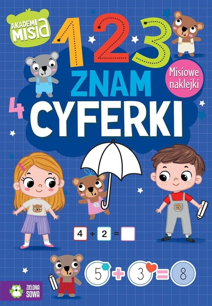 Zielona Sowa Znam Cyferki Akademia Misia dla dzieci