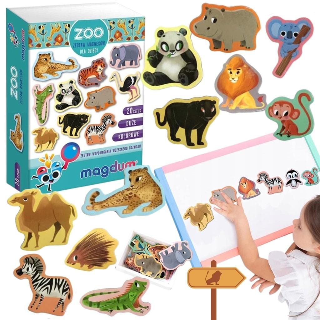 Magnesy edukacyjne Zoo Zwierzęta dla dzieci