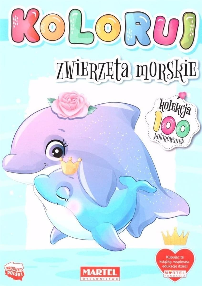 Zwierzęta Morskie. Kolorowanka dla dzieci