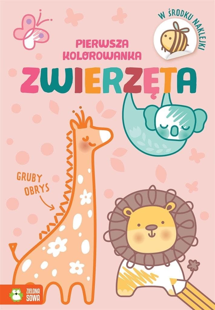 Zwierzęta Pierwsza Kolorowanka z Grubym Obrysem dla Dzieci