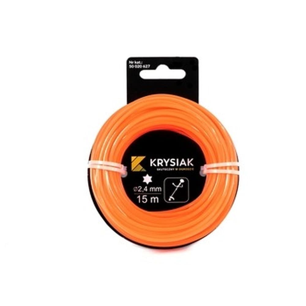 Żyłka tnąca gwiazdkowa do kos i podkaszarek 2,4 mm x 15 m