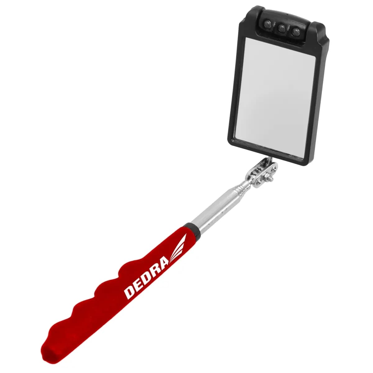 Lusterko inspekcyjne prostokątne 50x70mm LED teleskopowe 320-885mm